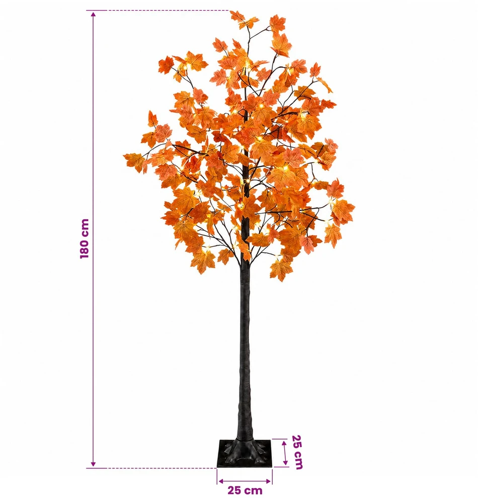 LED klevo Kalėdų eglutė Ruda 180 cm Plastmasė 120 LED