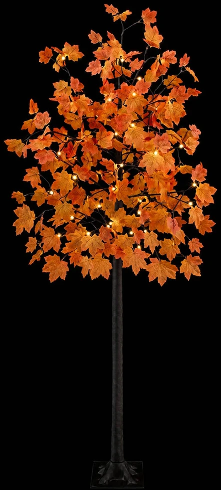 LED klevo Kalėdų eglutė Ruda 210 cm Plastmasė 144 LED