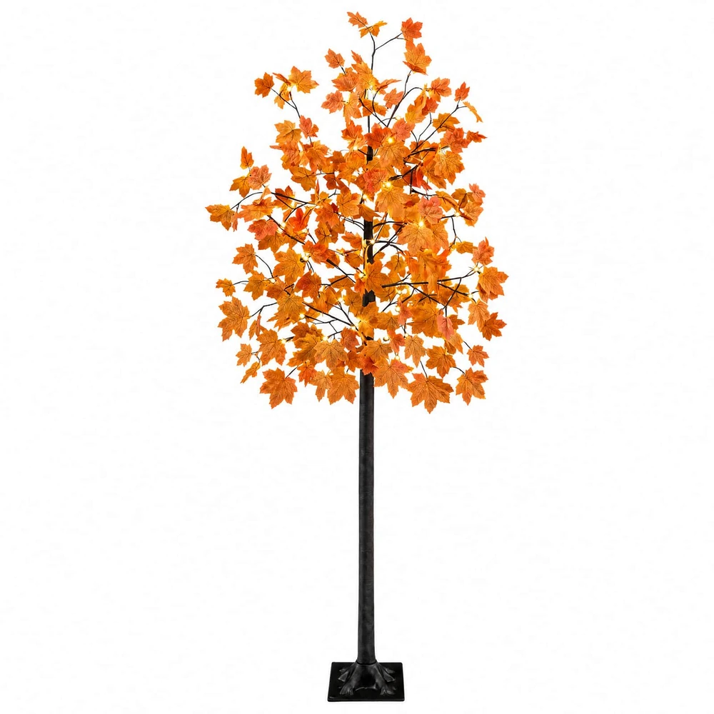 LED klevo Kalėdų eglutė Ruda 210 cm Plastmasė 144 LED