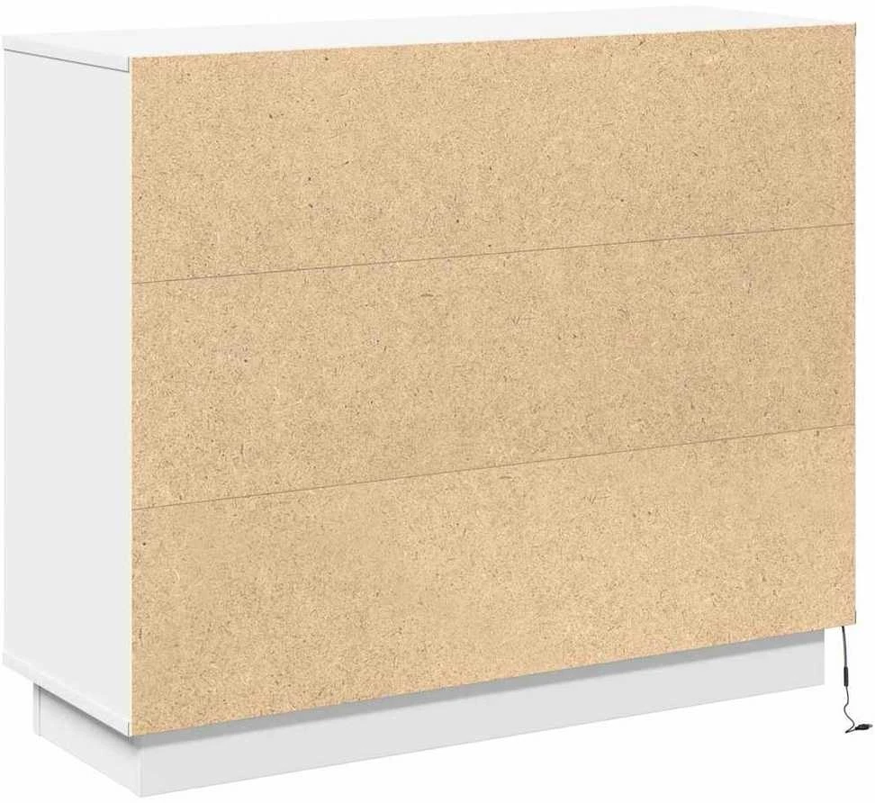 LED Bufetas Balta 90 x 32 x 75 cm Apdirbta mediena