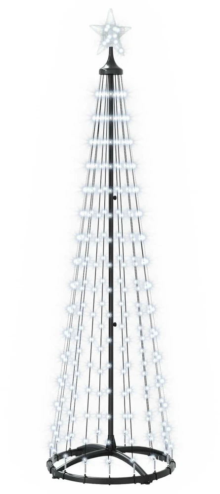LED kūginė kalėdinė eglutė 180 cm 250 LED Šalta balta Plienas