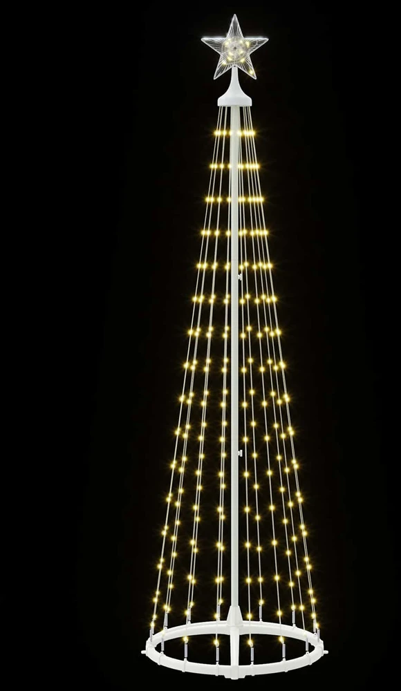 LED kūginė kalėdinė eglutė 180 cm 250 LED Šilta balta Plienas