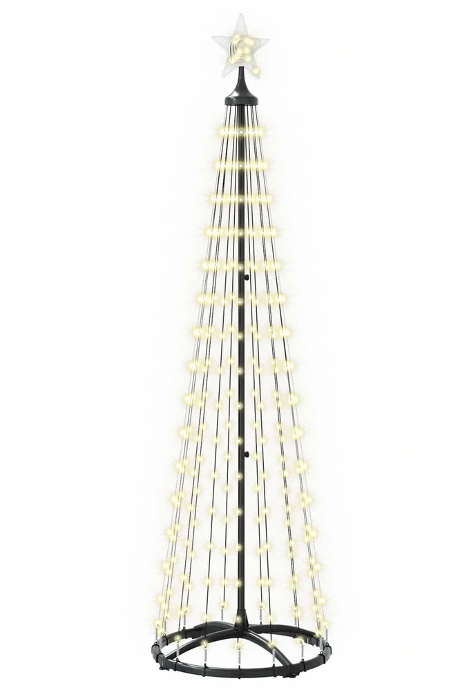 LED kūginė kalėdinė eglutė 180 cm 250 LED Šilta balta Plienas