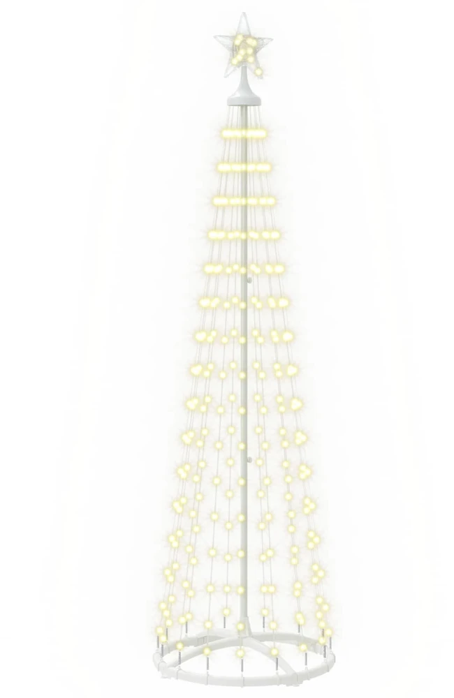 LED kūginė kalėdinė eglutė 180 cm 250 LED Šilta balta Plienas