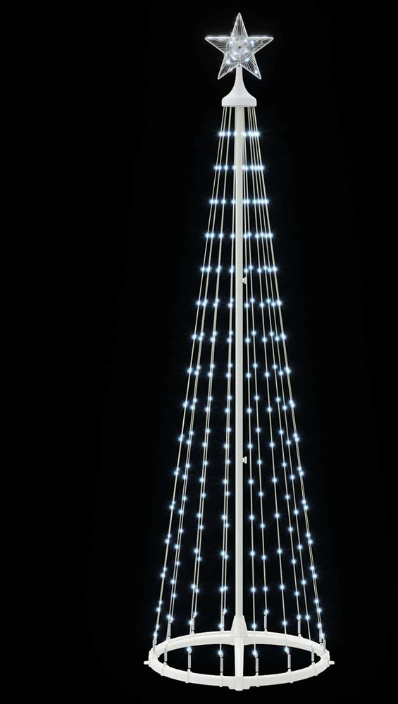 LED kūginė kalėdinė eglutė 180 cm 250 LED Šalta balta Plienas