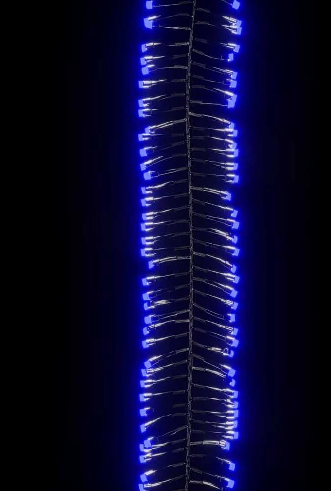LED lempučių girlianda, PVC, 1000 mėlynų LED, tanki