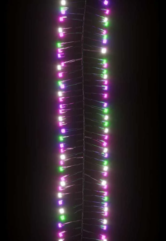 LED lempučių girlianda, PVC, 1000 pastelinių LED, tanki