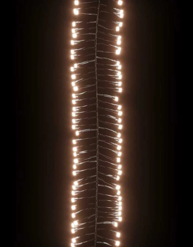 LED lempučių girlianda, PVC, 1000 šiltų baltų LED, tanki