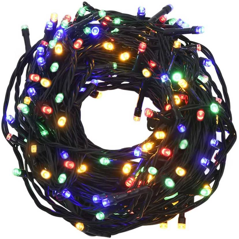 LED lempučių girlianda, 15m, PVC, 150 įvairių spalvų LED