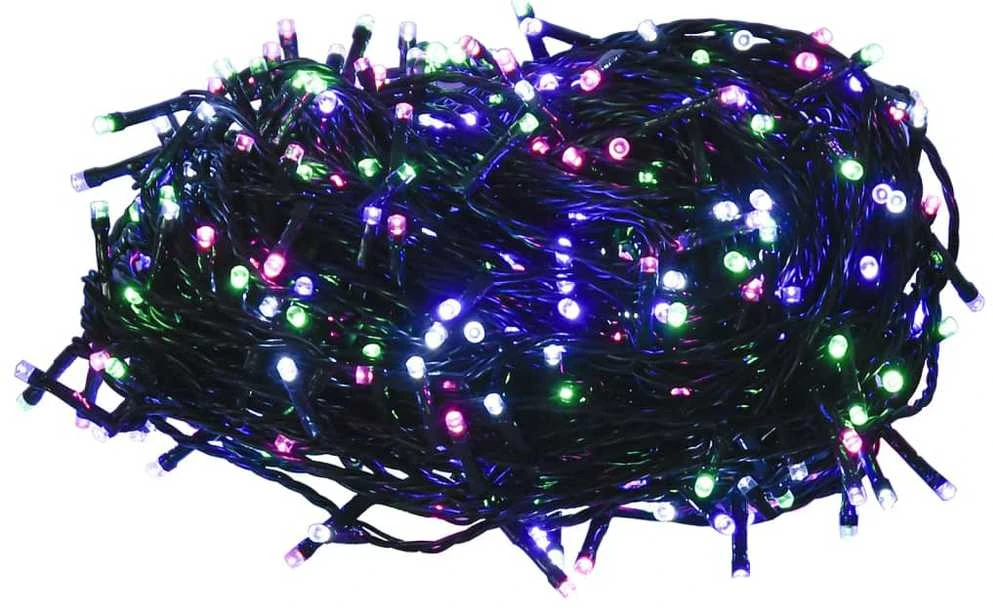 LED lempučių girlianda, 15m, PVC, 150 pastelinių spalvotų LED