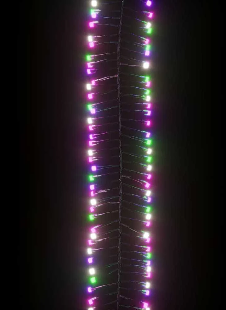 LED lempučių girlianda, PVC, 2000 pastelinių LED, tanki