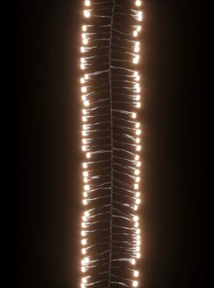 LED lempučių girlianda, PVC, 2000 šiltų baltų LED, tanki