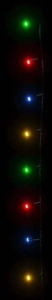 LED lempučių girlianda, 200m, PVC, 2000 įvairių spalvų LED