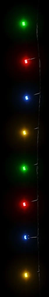LED lempučių girlianda, 200m, PVC, 2000 įvairių spalvų LED