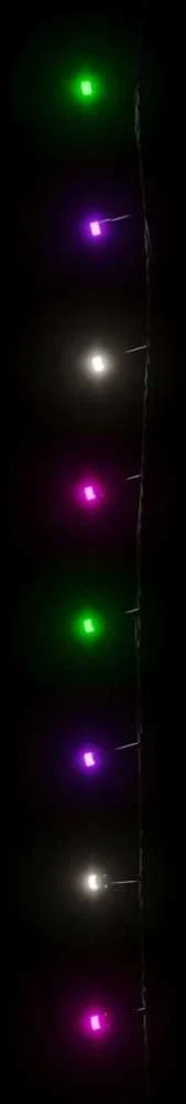 LED lempučių girlianda, 200m, PVC, 2000 pastelinių spalvotų LED