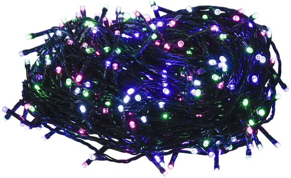 LED lempučių girlianda, 200m, PVC, 2000 pastelinių spalvotų LED