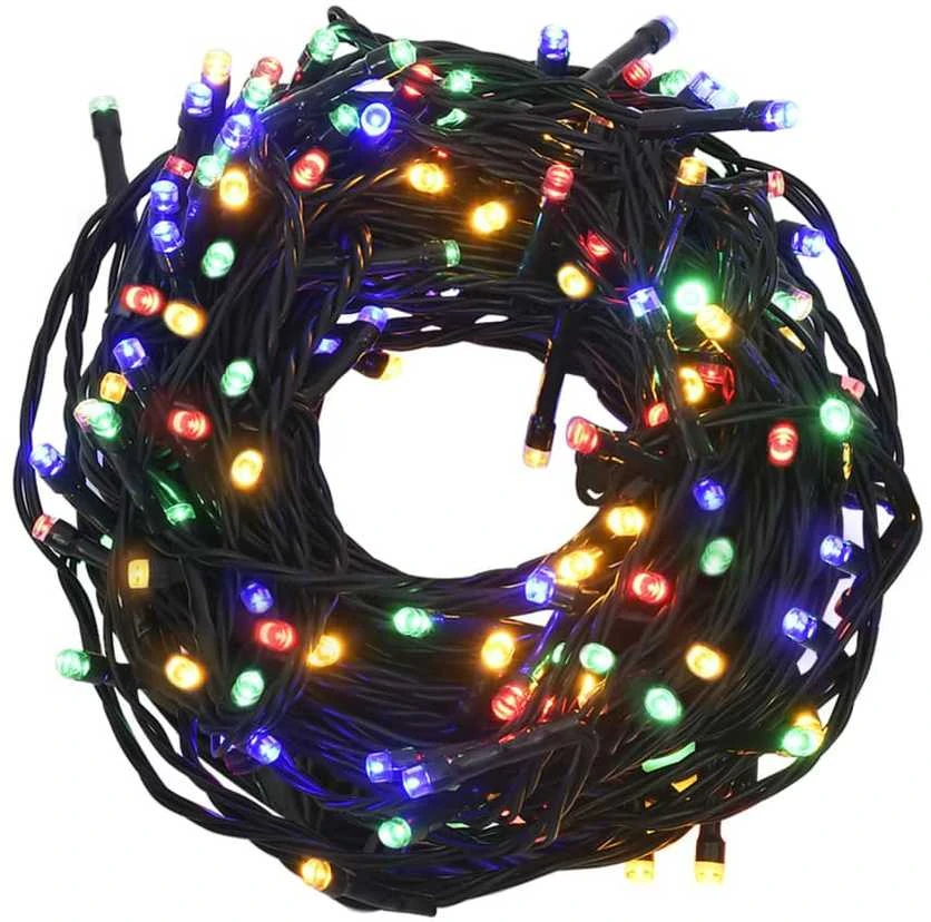 LED lempučių girlianda, 30m, PVC, 300 įvairių spalvų LED