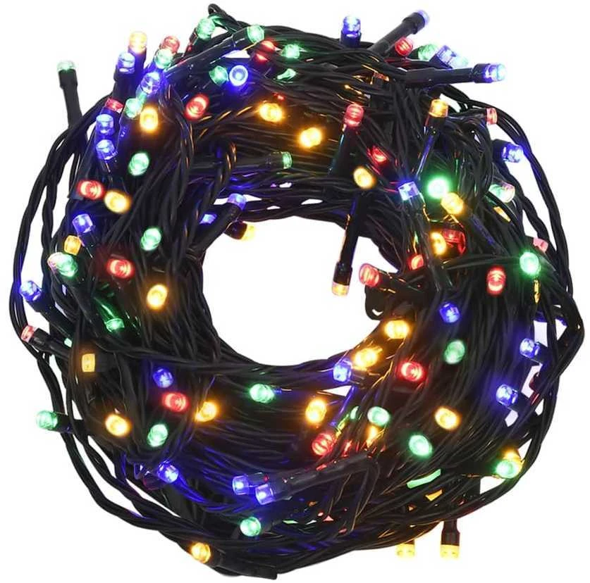 LED lempučių girlianda, 30m, PVC, 300 įvairių spalvų LED