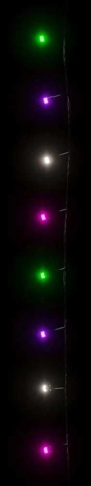 LED lempučių girlianda, 30m, PVC, 300 pastelinių spalvotų LED