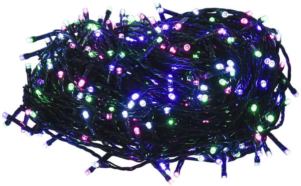 LED lempučių girlianda, 30m, PVC, 300 pastelinių spalvotų LED