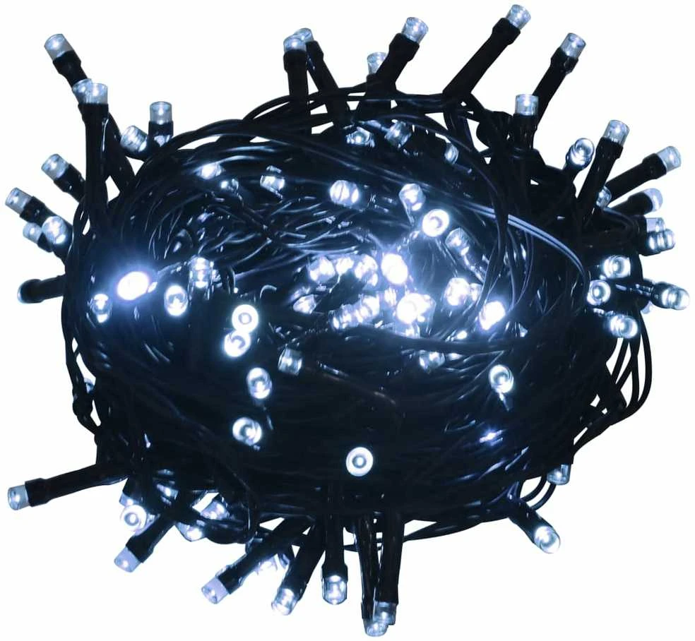 LED lempučių girlianda, 30m, PVC, 300 šaltos baltos spalvos LED