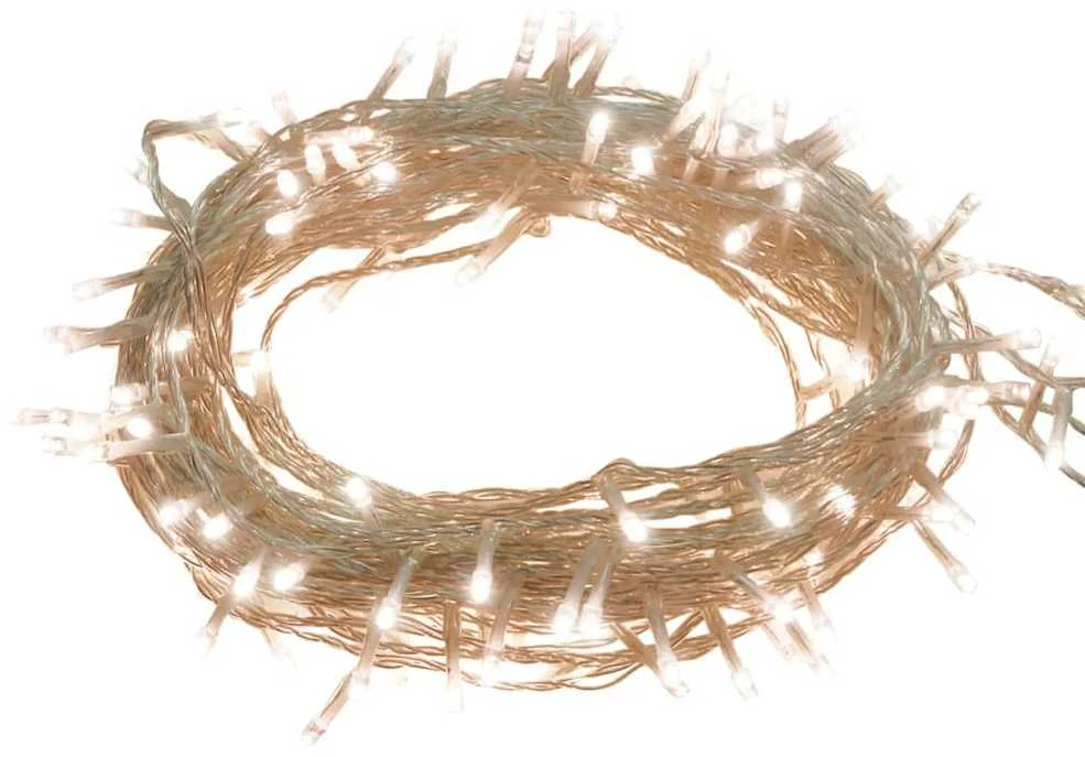 LED lempučių girlianda, 30m, PVC, 300 šiltos baltos spalvos LED