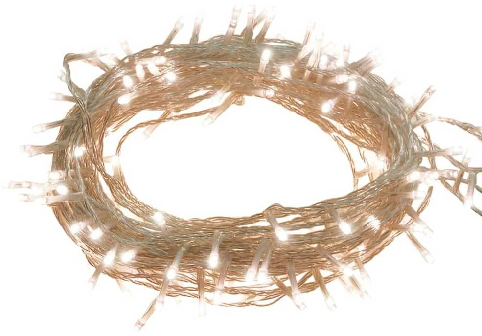 LED lempučių girlianda, 40m, PVC, 400 šiltos baltos spalvos LED