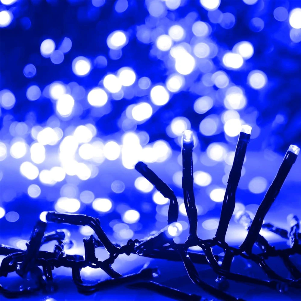 LED lempučių girlianda, PVC, 3000 mėlynų LED, tanki
