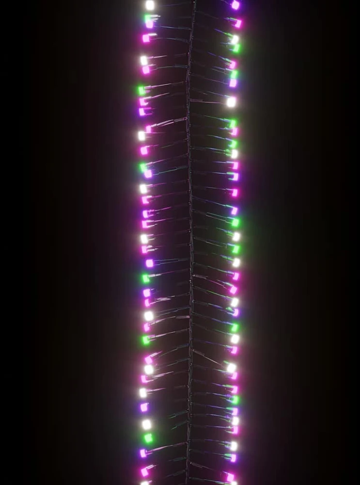 LED lempučių girlianda, PVC, 3000 pastelinių LED, tanki