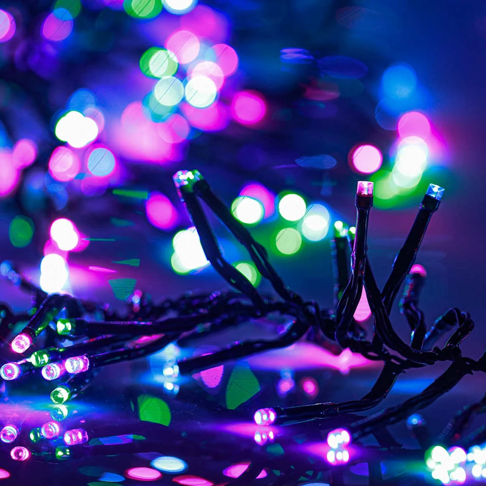 LED lempučių girlianda, PVC, 3000 pastelinių LED, tanki