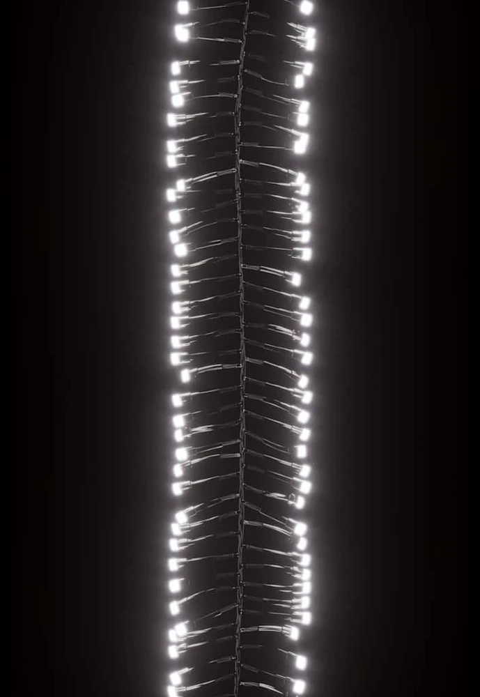 LED lempučių girlianda, 7,4m, PVC, 400 šaltų baltų LED, tanki