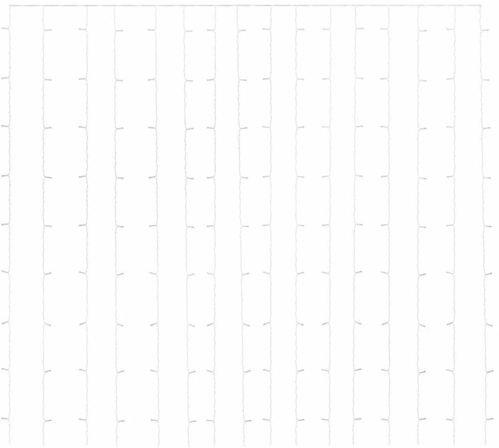 LED lempučių užuolaida, 3x3m, 300 šaltų baltų LED lempučių