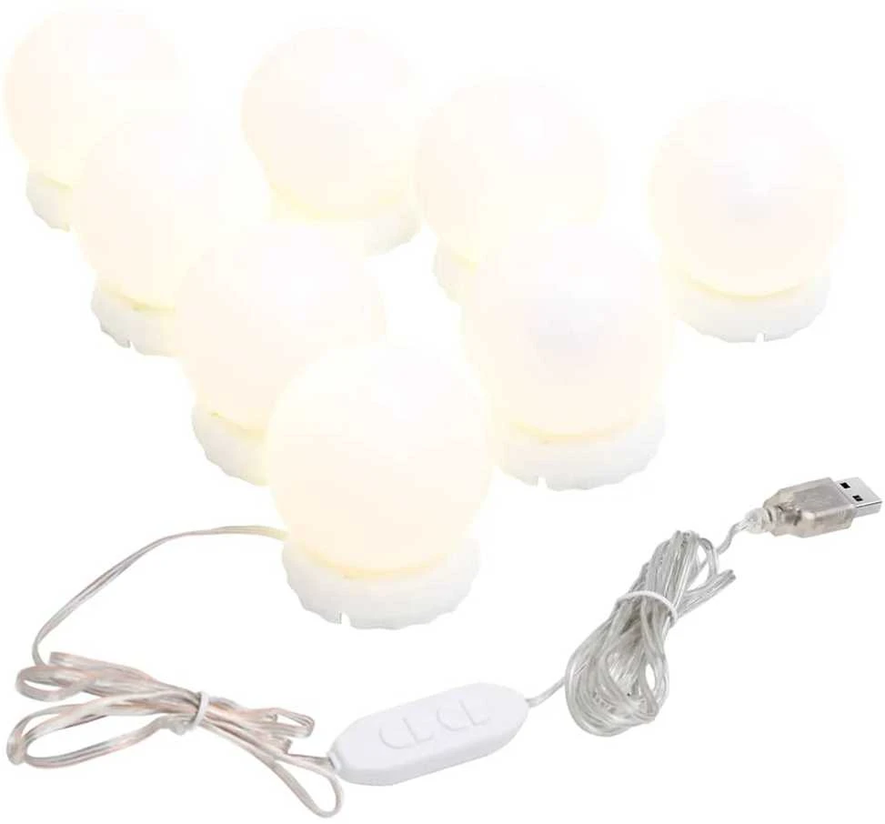 LED lemputės veidrodžiui, 8vnt., šiltos ir šaltos baltos