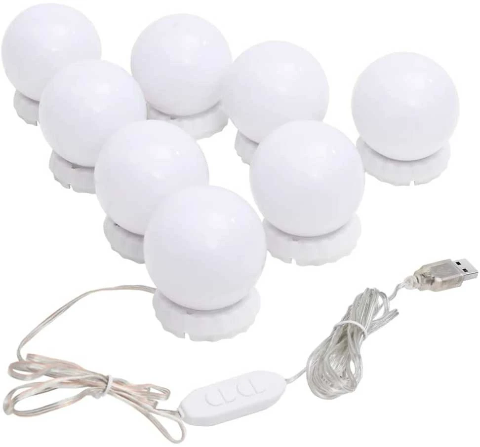 LED lemputės veidrodžiui, 8vnt., šiltos ir šaltos baltos