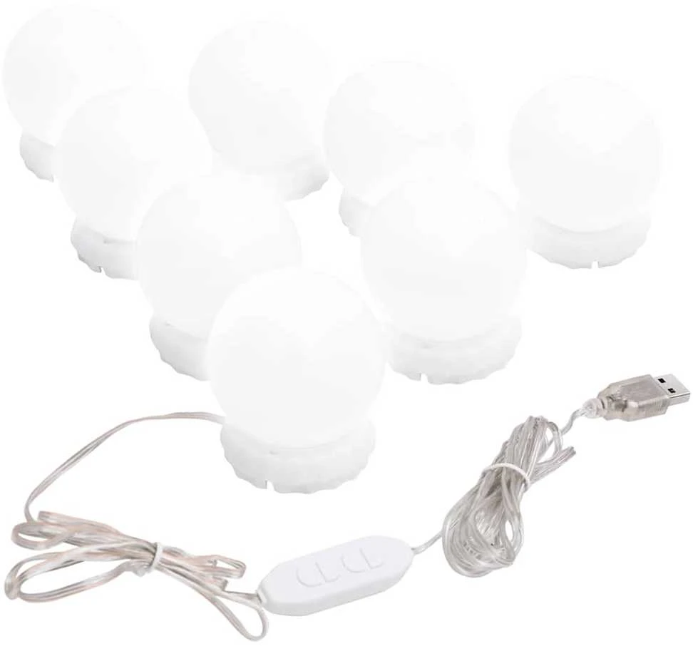 LED lemputės veidrodžiui, 8vnt., šiltos ir šaltos baltos