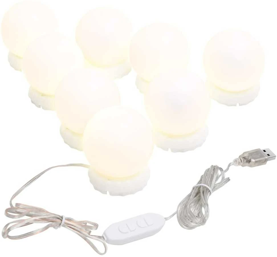 LED lemputės veidrodžiui, 8vnt., šiltos ir šaltos baltos