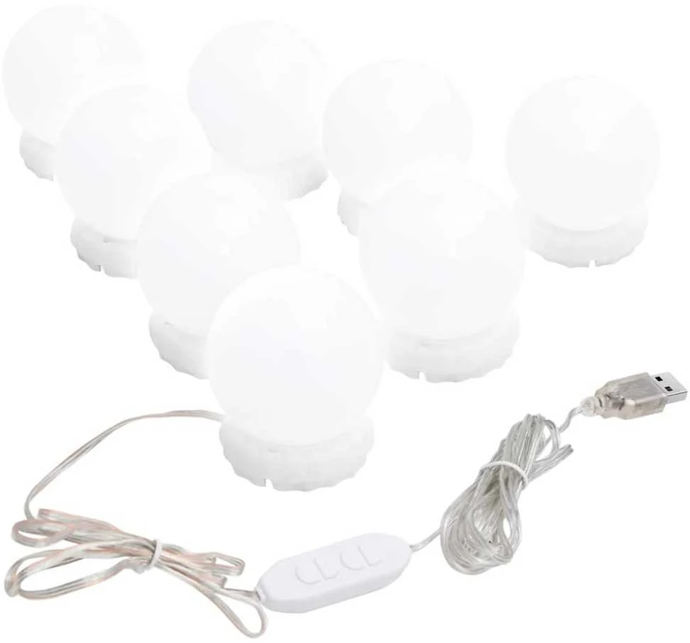 LED lemputės veidrodžiui, 8vnt., šiltos ir šaltos baltos