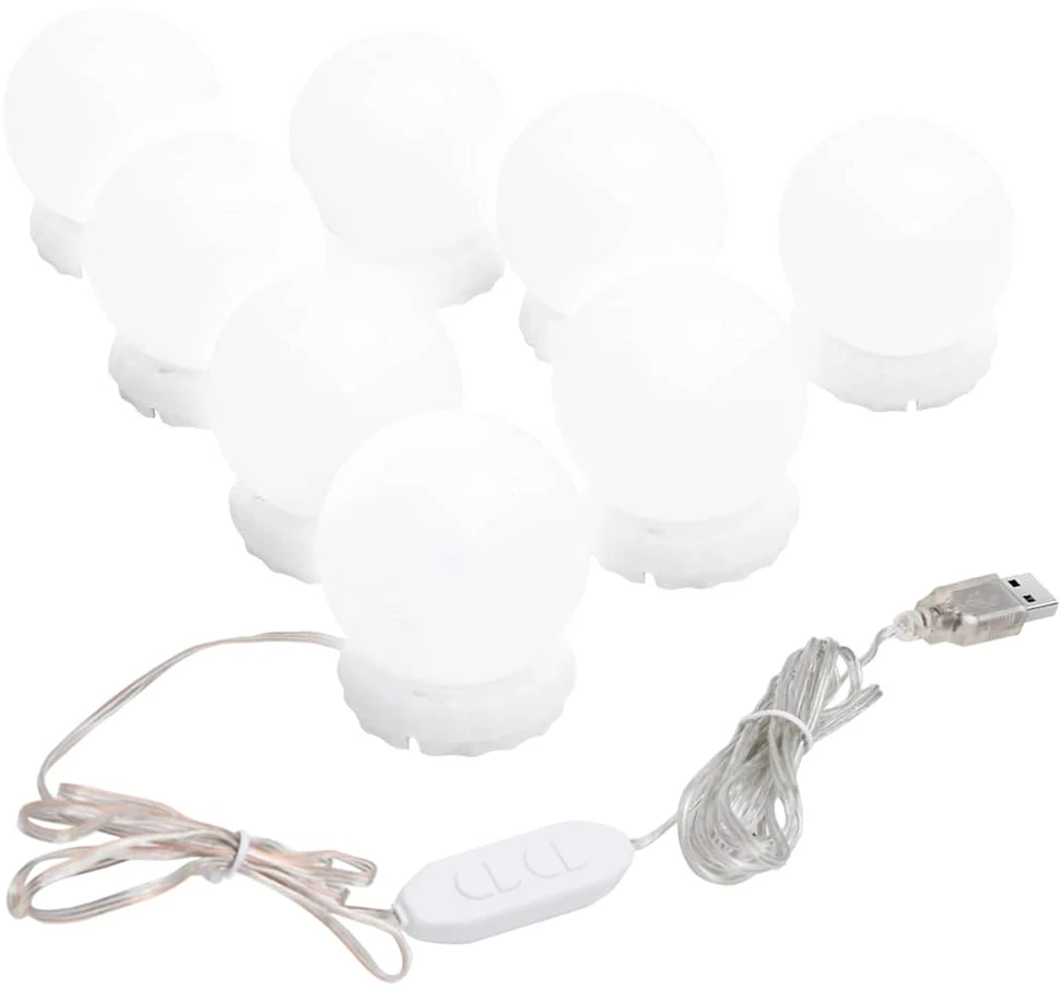 LED lemputės veidrodžiui, 8vnt., šiltos ir šaltos baltos