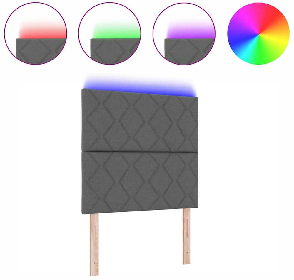 LED galvūgalis Pilka 90 cm audinys
