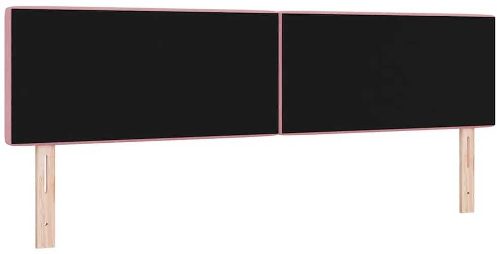 LED galvūgalis su LED juostelėmis Rožinė 180 cm Aksomas
