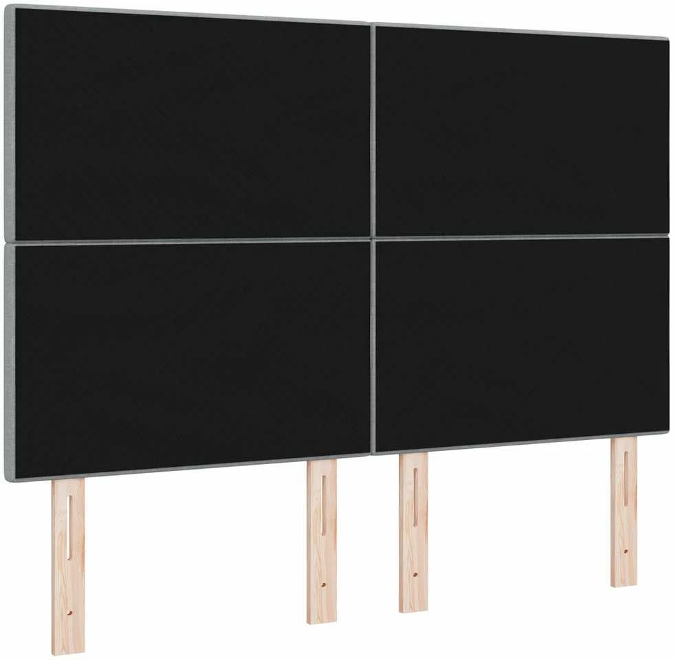 LED galvūgalis su LED juostelėmis Šviesiai pilka 144 cm audinys