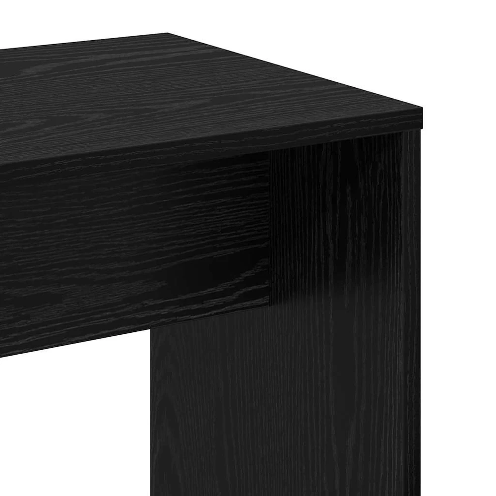 LED makiažo stalo komplektas 2 vnt. Juodas ąžuolas