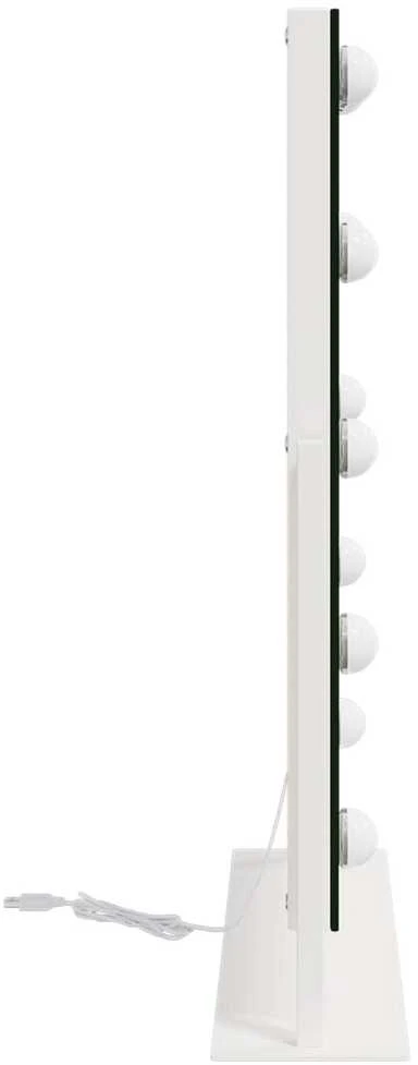 LED makiažo veidrodis Balta 44 x 10 x 53 cm Stiklas ir plienas