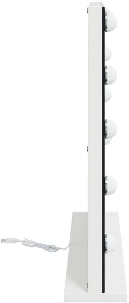 LED makiažo veidrodis Balta 58 x 10 x 47 cm Stiklas ir plienas