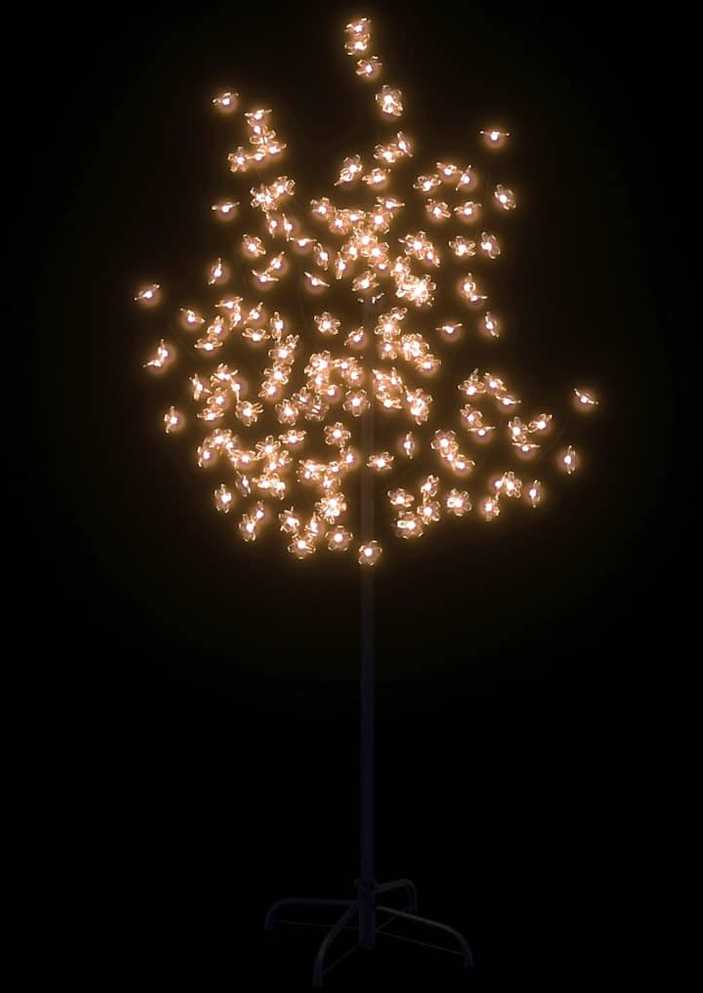 LED medis su vyšnių žiedais, 150cm, 120 šiltų baltų LED