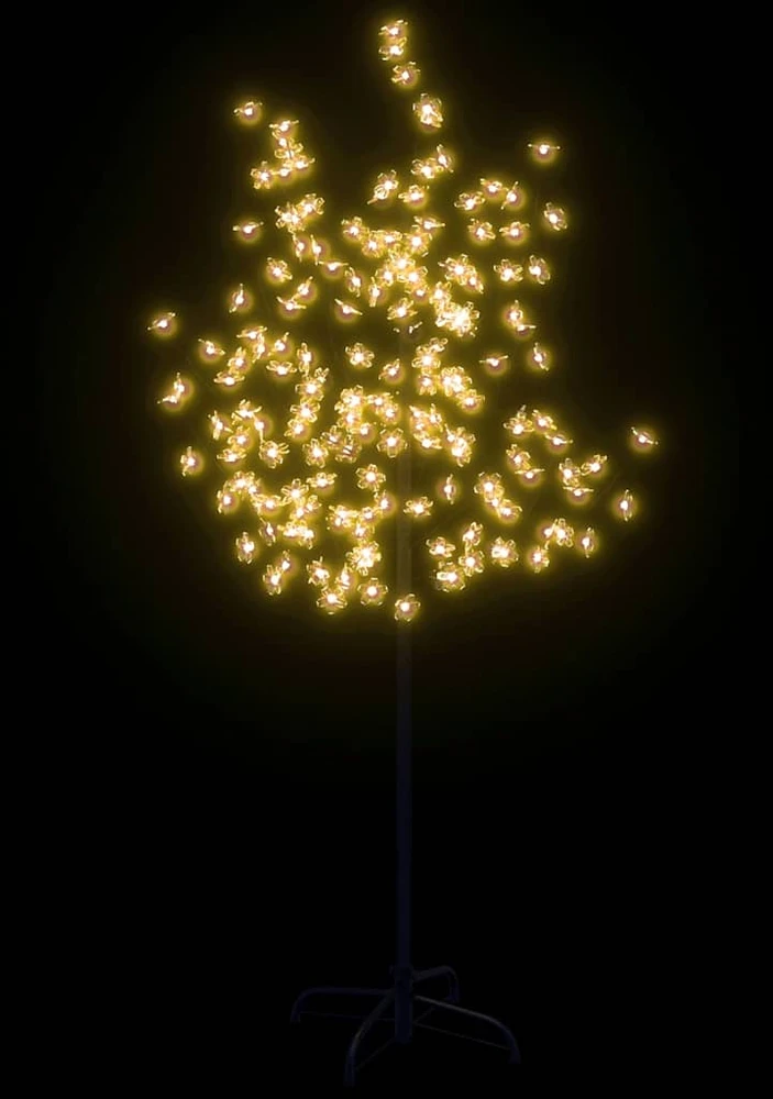 LED medis su vyšnių žiedais, 150cm, 120 šiltų baltų LED
