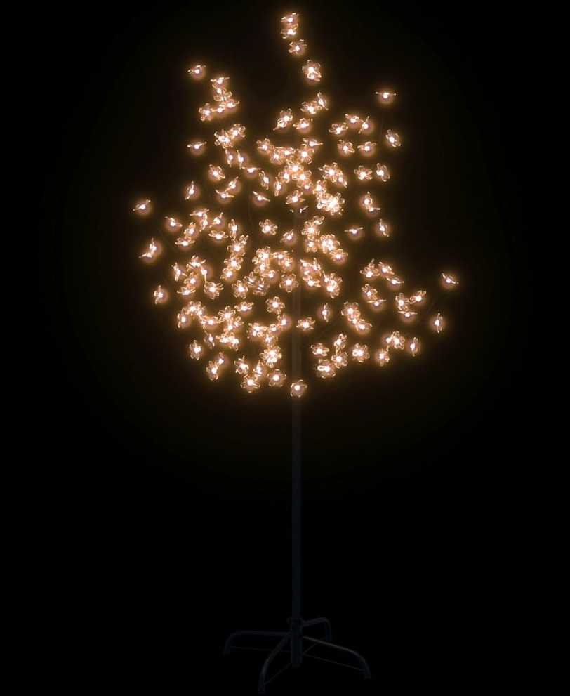 LED medis su vyšnių žiedais, 150cm, 120 šiltų baltų LED