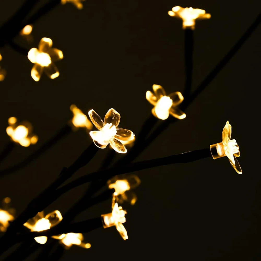 LED medis su vyšnių žiedais, 400cm, 672 šiltos baltos LED