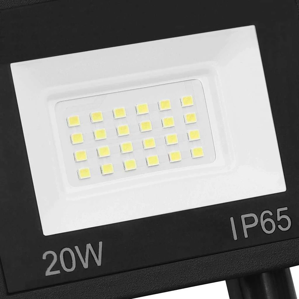 LED prožektorius su jutikliu, šiltos baltos spalvos, 20W