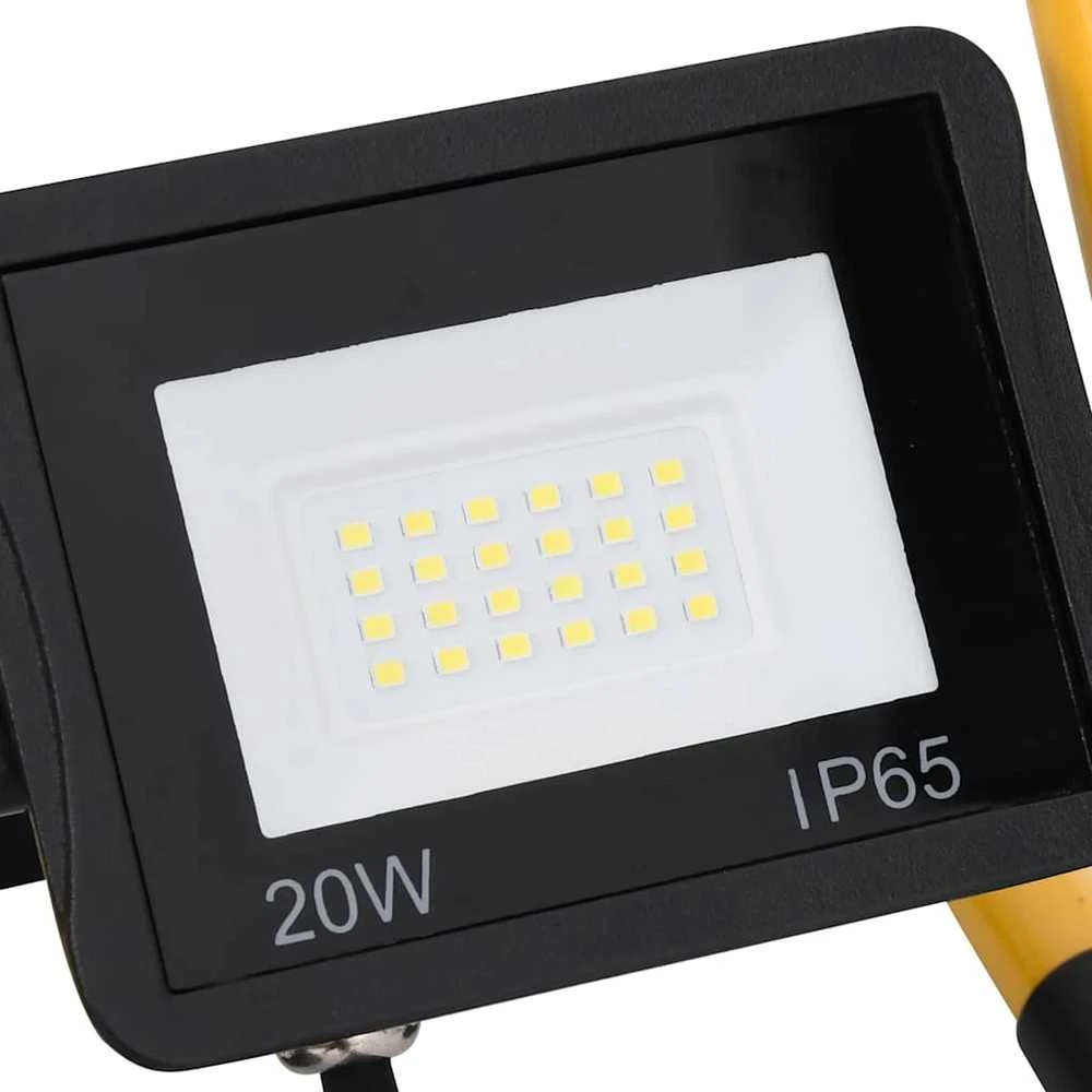 LED prožektorius su rankena, šaltos baltos spalvos, 20W